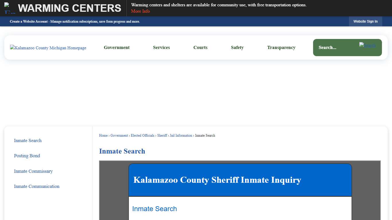 Inmate Search | Kalamazoo County, MI